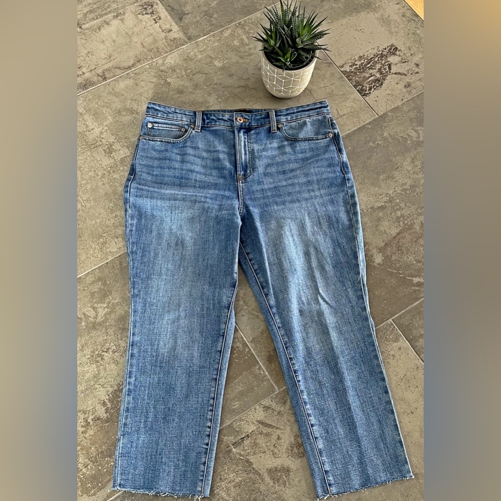 Talbots Frayed Modern Ankle Jeans